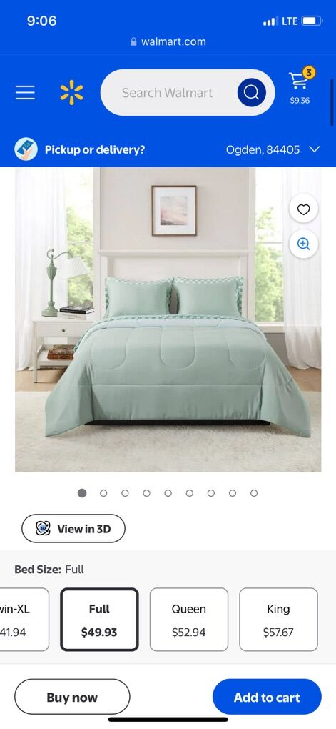 7 Piece Reversible Bed in a Bag, sage, Full