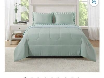 7 Piece Reversible Bed in a Bag, sage, Full