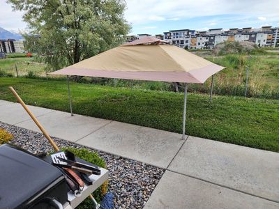 Pop-Up Canopy Tent - Khaki/Brown - Outdoor Shade Shelter