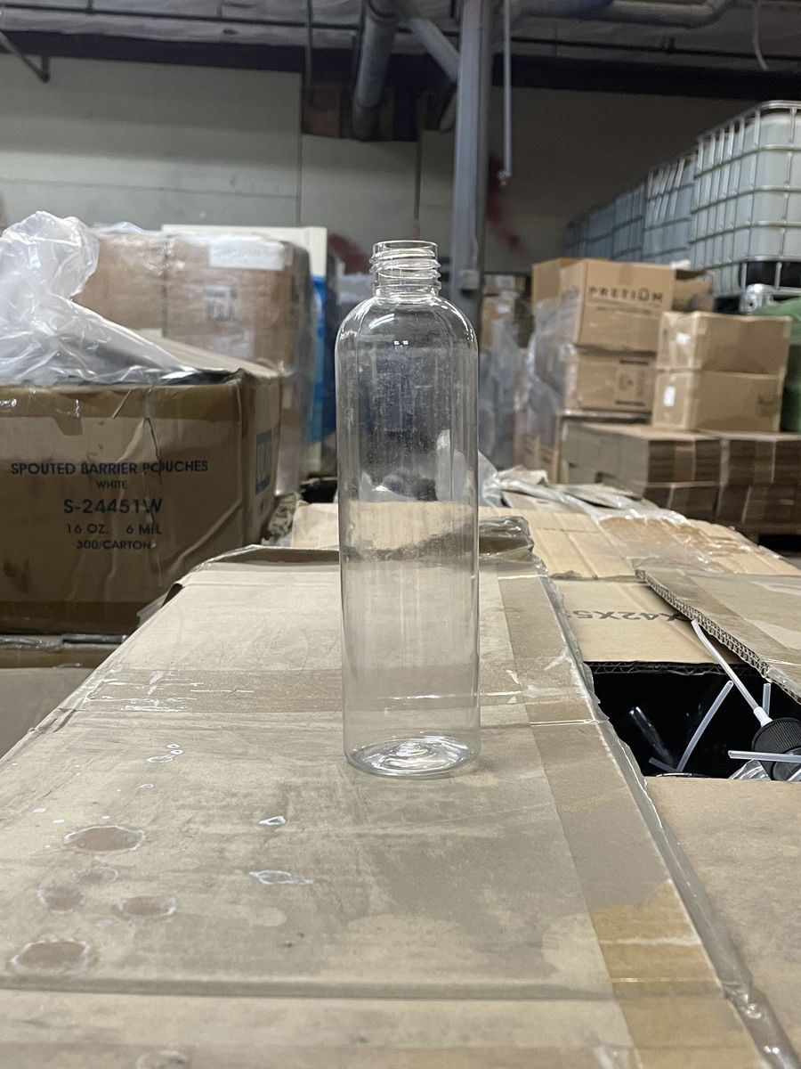 Bulk 8oz Plastic Bottles Clearance – Bullet & Cylinder Round (Clear/White/Natural/Cobalt)