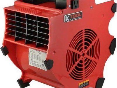 K TOOL International Portable Air Mover Floor Fan Blower Dryer for Home or Job Site, Red