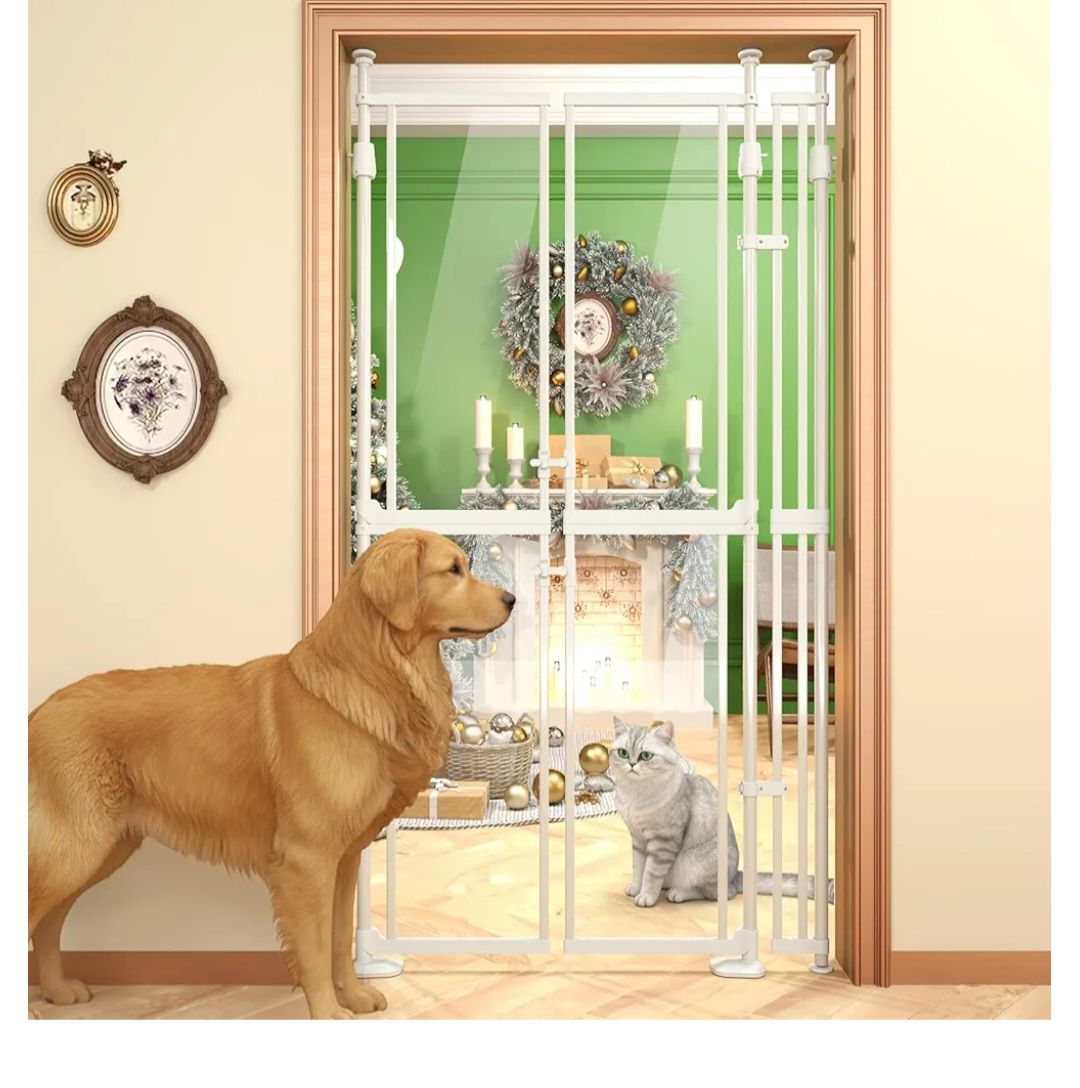NEW KAGNJIC Extra Tall Cat Gate with Acrylic Panels