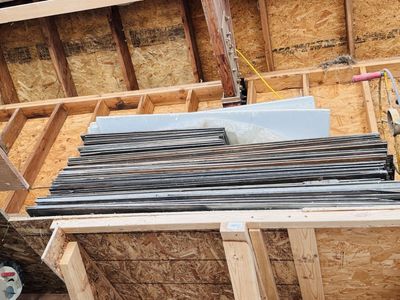 Barn wood Large Lot of Reclaimed Weathered Wood Planks (190 Boards Total! 3/4” Thick)