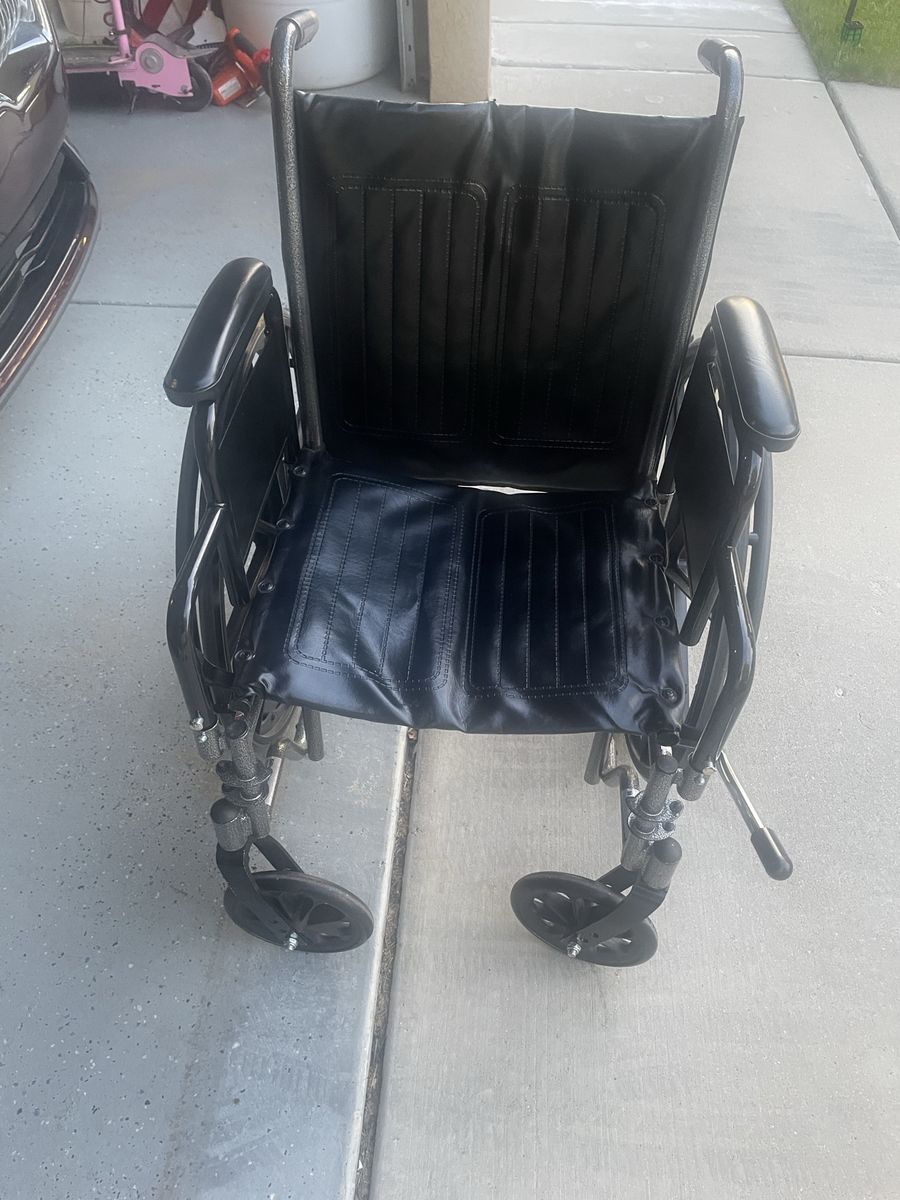 Drive Medical Manual Wheelchair - Black, Standard, Lightweight & Foldable for Easy Transport