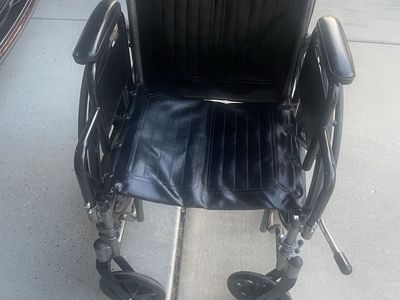 Drive Medical Manual Wheelchair - Black, Standard, Lightweight & Foldable for Easy Transport