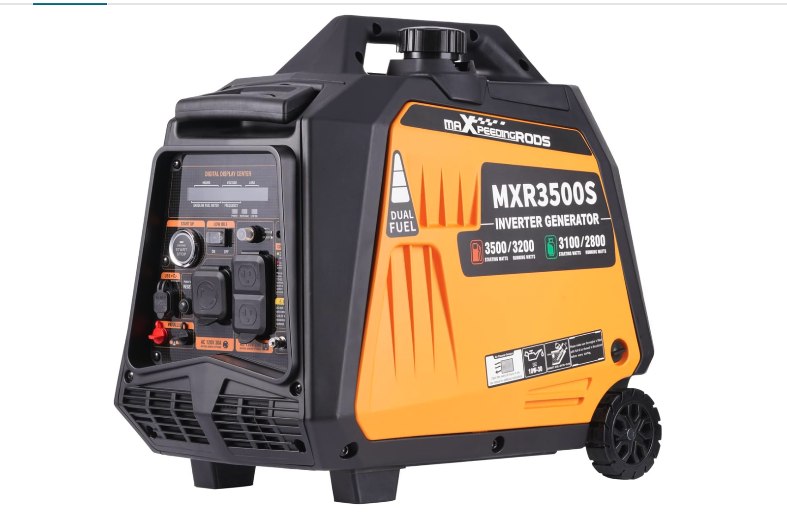 New in box 3500W Dual Fuel Inverter Generator,E-Start, Gasoline & Propane(LPG) Powered, Remote & Electric Start,