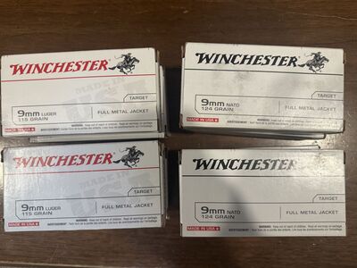 Winchester 9mm 50 Round Boxes