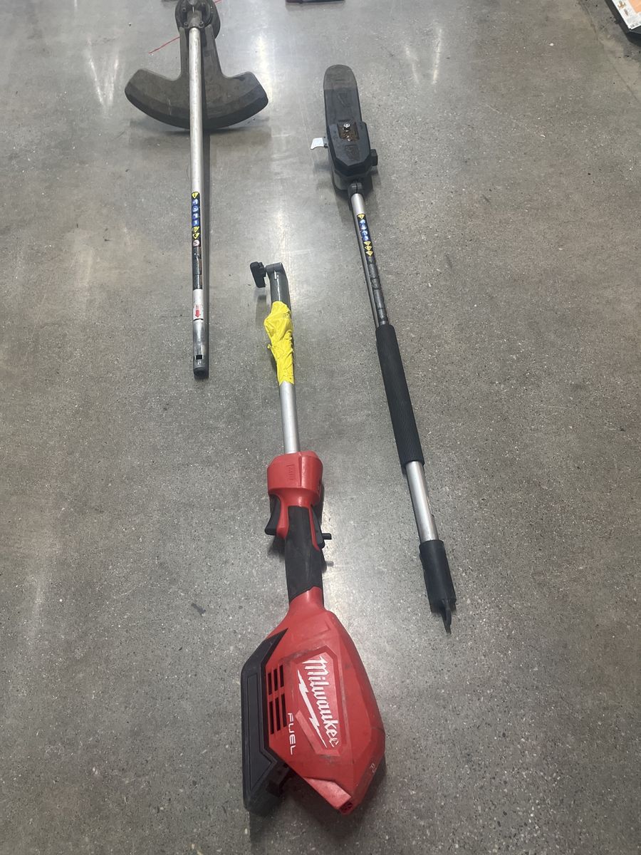 Milwaukee Weed Trimmer with 10” pole saw attachment