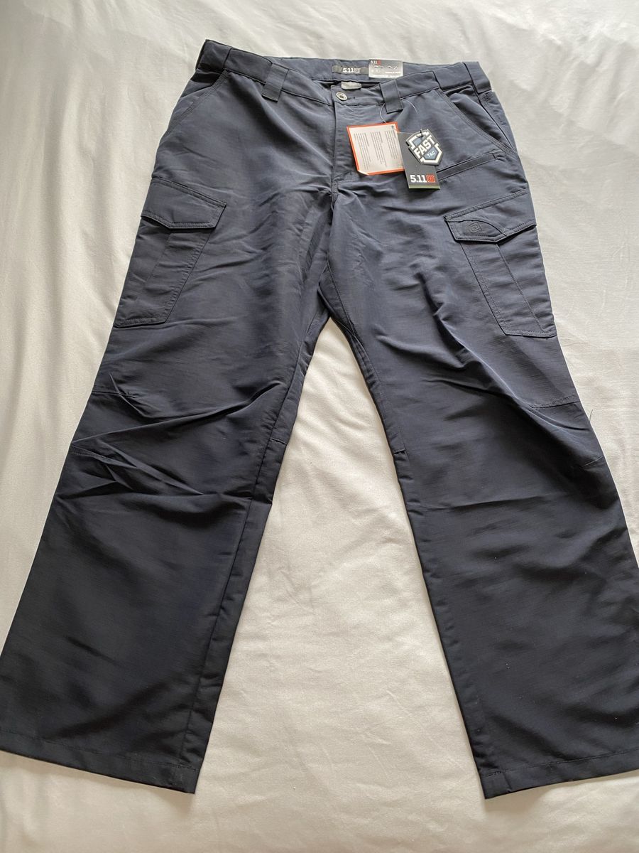 5.11 Tactical Fast-Tac Cargo Pants Mens 36x30 Navy Blue Ripstop #74439