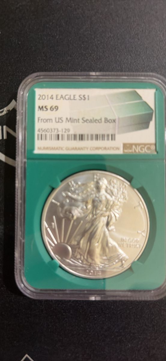 2014 1 oz Silver Eagle NGC MS 69 From US Mint Sealed Box