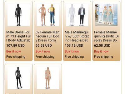 3 Mannequin Full Body Realistic Adjustable
Man ,