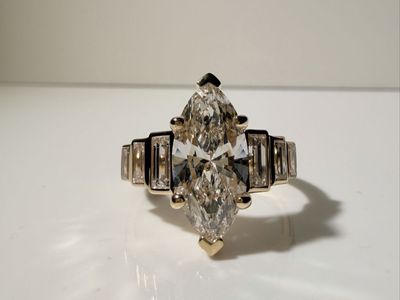 Marquee Cut Lab Grown Diamond Ring