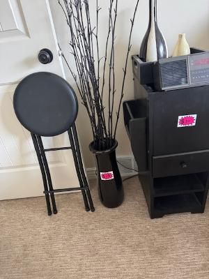 Tall Black Vase