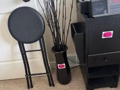 Tall Black Vase