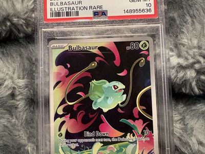 Pokemon 2025 Meg EN Bulbasaur Illustration Rare #133 PSA GEM MT 10 Graded Card