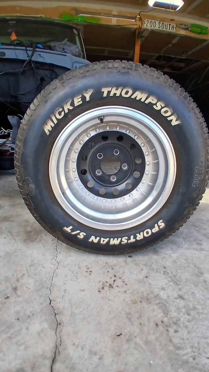 Aluminum 5x4.5 15 inch wheels & P295/50R15 & P215/70R15