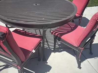Patio table and 6 chairs