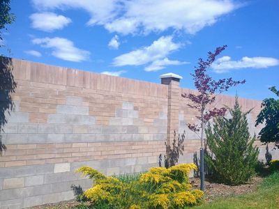 Cinder block and brick