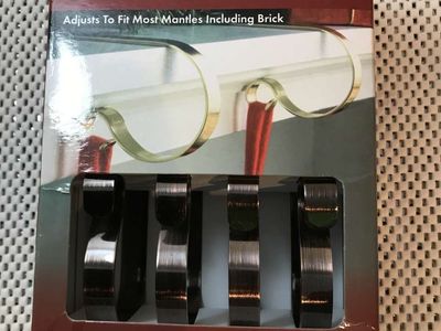 PICK 1 - Christmas The Original Mantle Clip Set of 4 Oil-Rubbed Bronze NIB