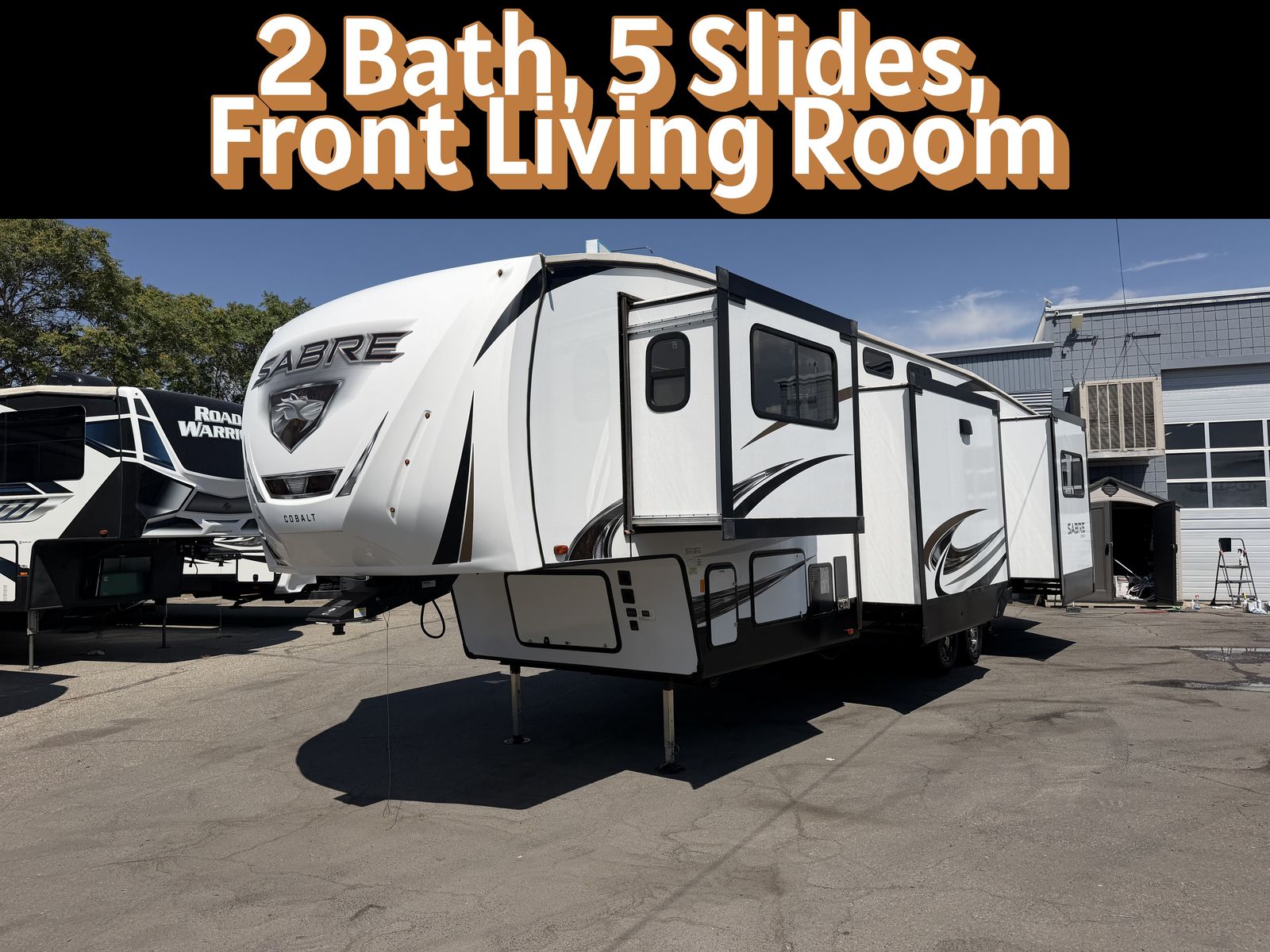 Front Living 2 Bath, King Bed, Sleeps 6, Outside Kitchen 2022 Forest River Sabre 37FLH Like: Keystone Cougar Reflection Alliance