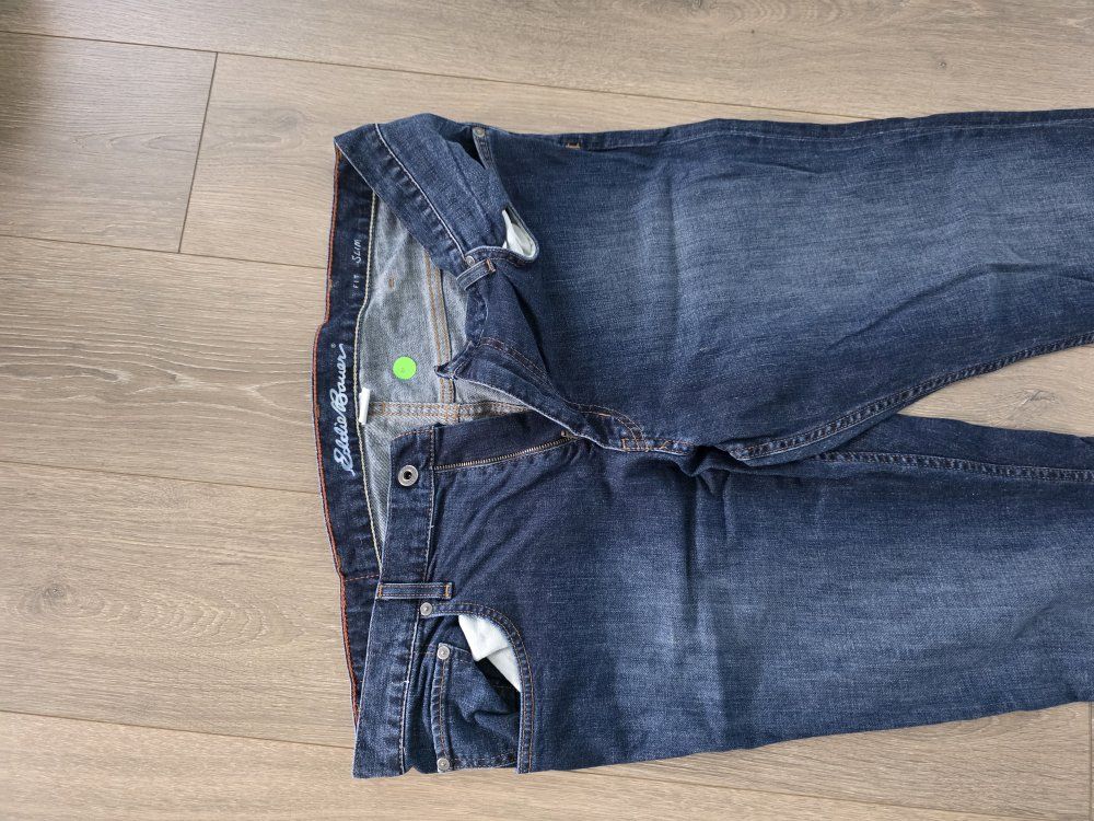 Eddie Bauer Men's Slim Fit Denim Jeans Dark Wash 38 x 30