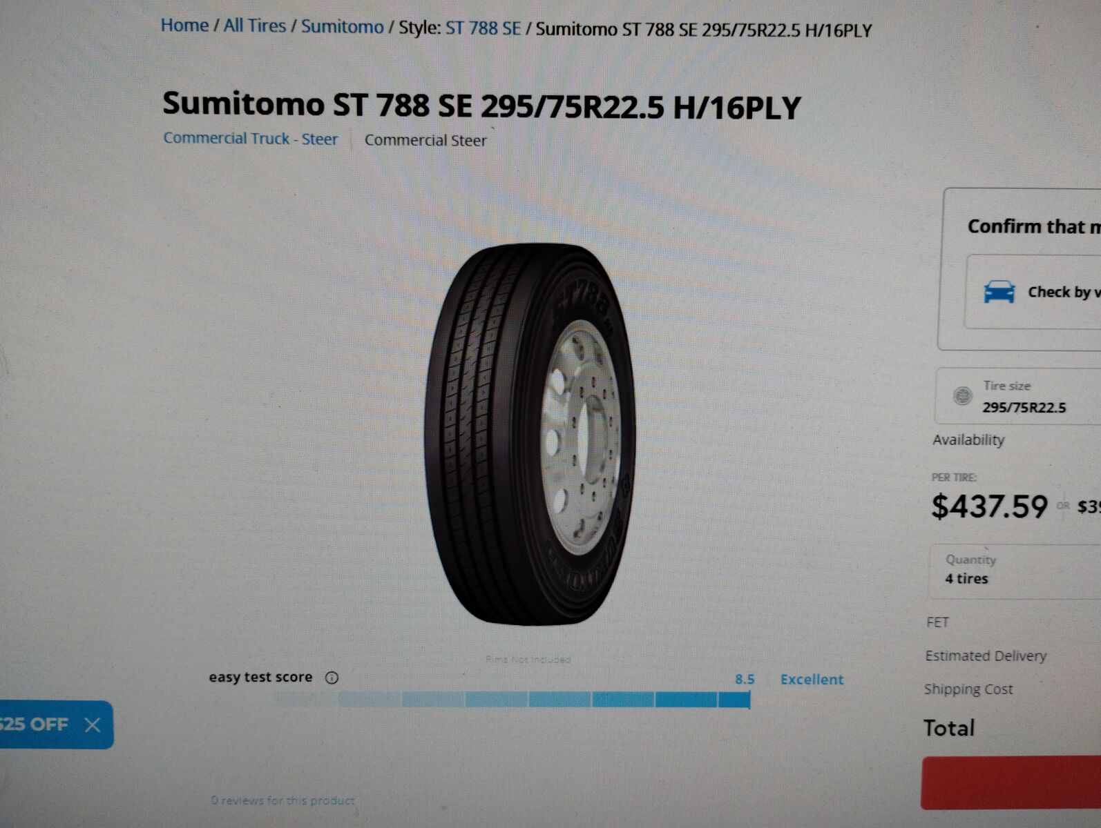 big rig tires see pictures 22.5-19.5 and others 1 of each tire open to offers