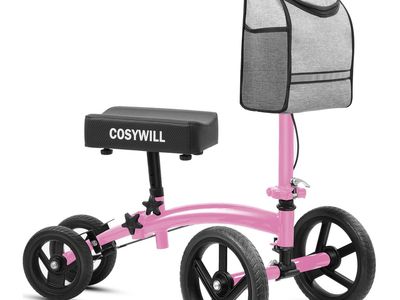 NEW COSYWILL Steerable Knee Scooter,Economy Knee Walker,All Terrain Foldable Medical Scooter for Foot Injuries