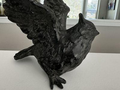 Vintage Cast Metal Bird Figurine