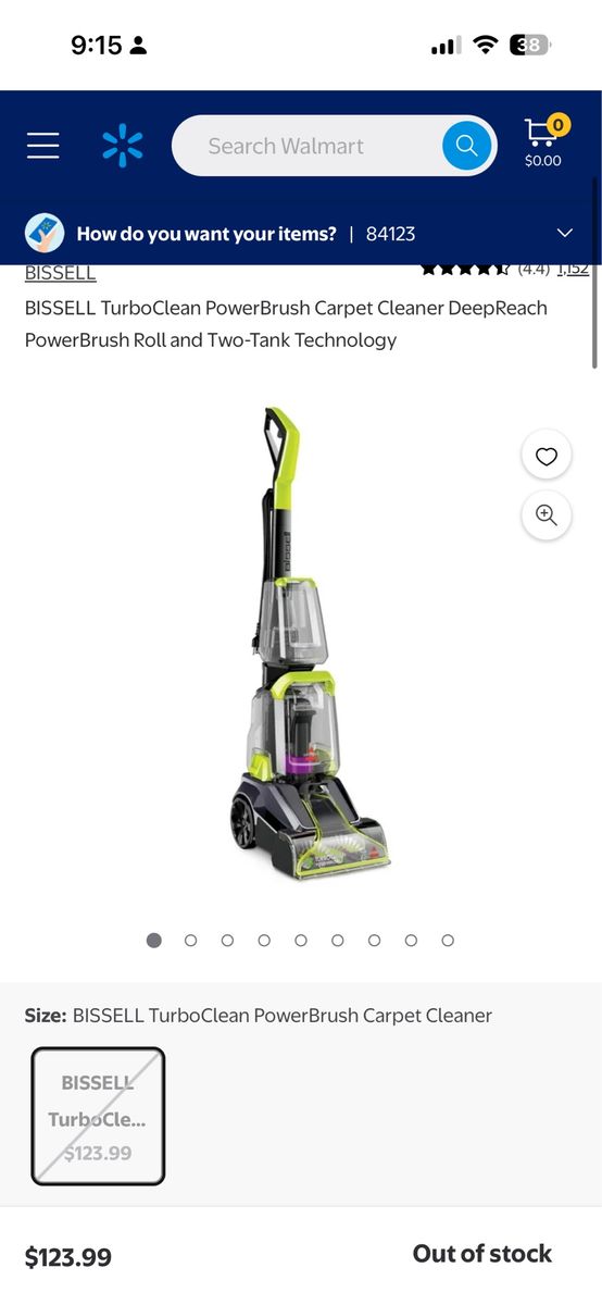 Bissel turbo clean carpet cleaner