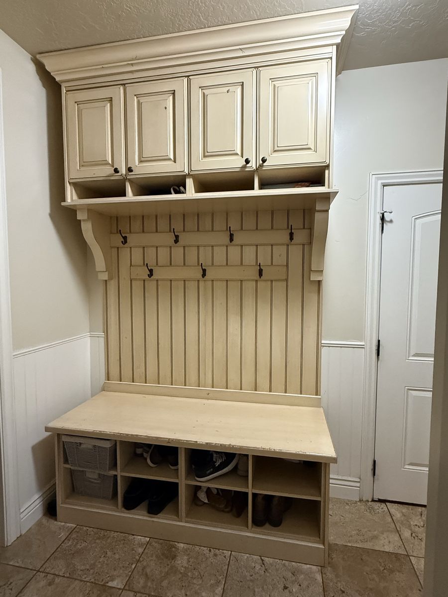 Mud room coat rack/shoe cubby