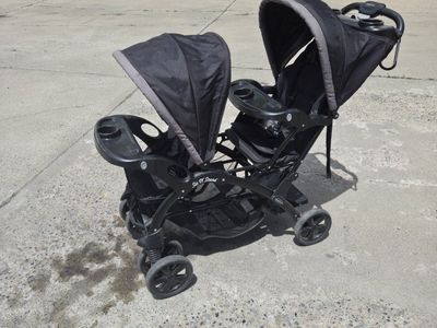 Graco Ready2Grow Click Connect LX Double Stroller Tandem Sit & Stand Black/Gray