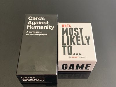 Cards Against Humanity & Who's Most Likely To... Party Card Games Bundle