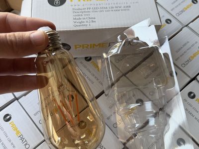 NEW Prime Patio ST64 LED Edison Style Bulbs - Warm White - $3.50 Each or $400 for 200 EA