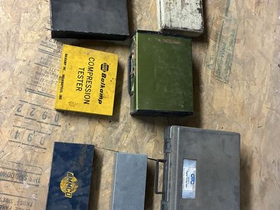 Automotive Tool Lot: OTC Digital Timing Light 3375, Balkamp Compression Tester, AMMCO Brake Bleeder $25 each or all for $120