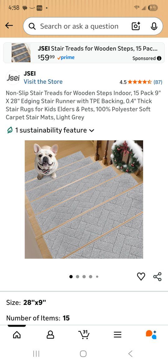 Brand New** Stair Tread JSEI Grey