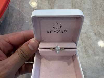 KEYZAR Marquise Diamond Gold Engagement Ring