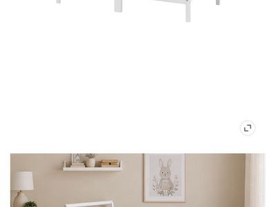 White Sleigh Toddler Bed with Safety Rails and Pine Wood Construction