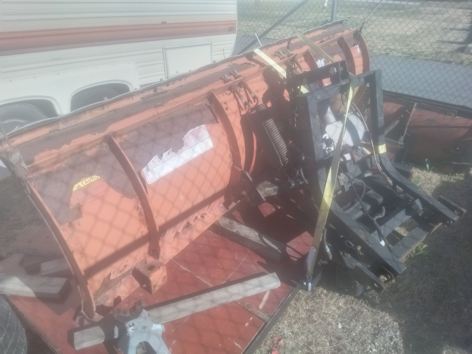 Heavy-Duty City Truck Snow Plow with Mount, Hydraulic Pump, and Newer Blade