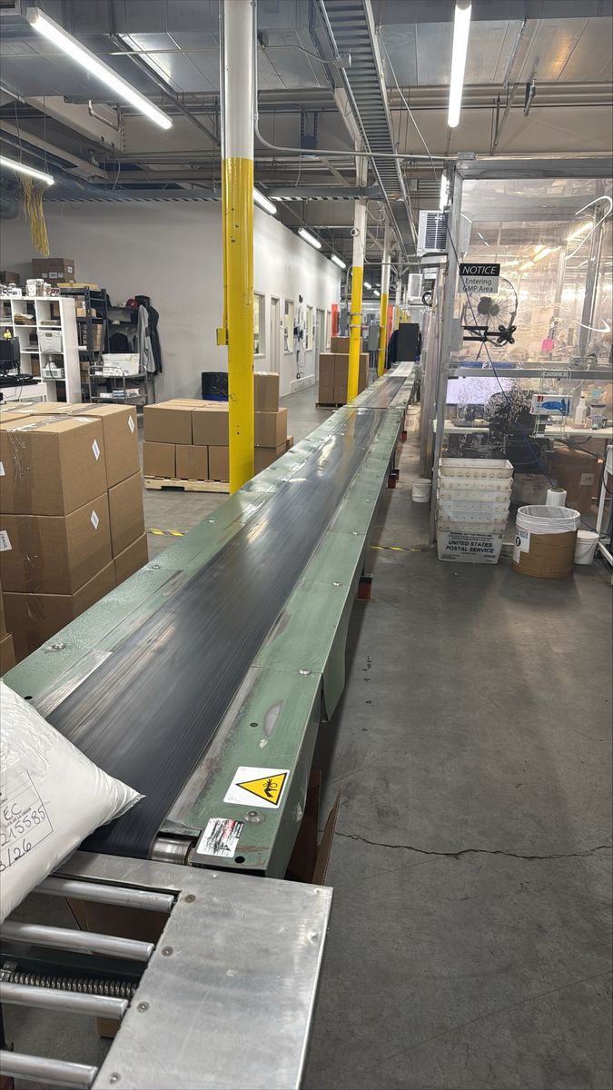 GLOBALTEK TRA-37S Bottomless Side Belt Transfer Conveyor – $3,000