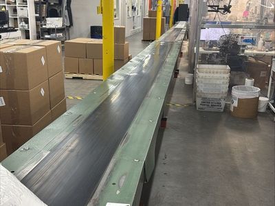 GLOBALTEK TRA-37S Bottomless Side Belt Transfer Conveyor – $3,000