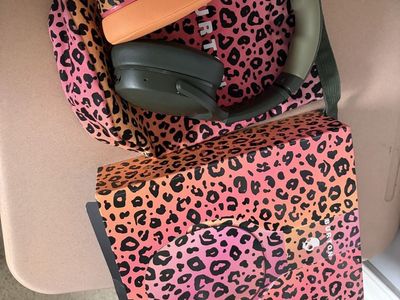 Skullcandy x Burton Grind Wireless Headphones - Leopard Print with Orange Ear Pads