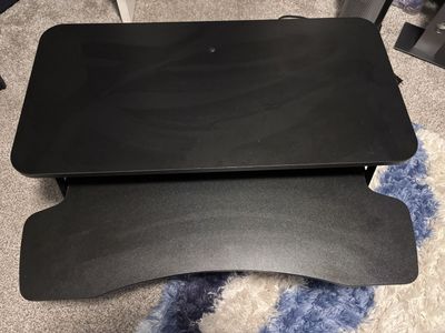 Adjustable Standing Desk Converter - Black, Ergonomic Sit-Stand Workstation