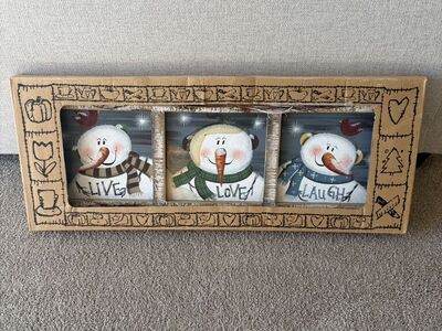 Live Laugh Love Snowmen Decor