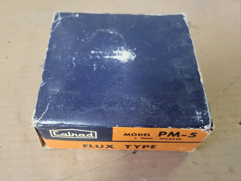 Calrad Model PM-5 5-Inch 2W 8-Ohm Flux Type Speaker with Original Box