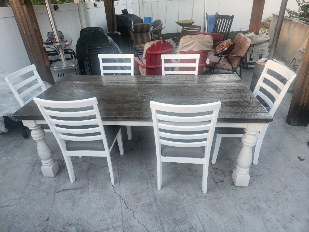 Dining Table Set – 6 Chairs
