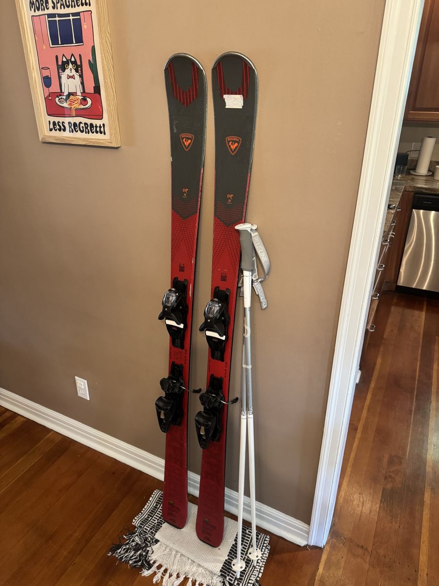 Rossignol Experience 86 Basalt 167cm + Look bindings + Swix poles, complete setup