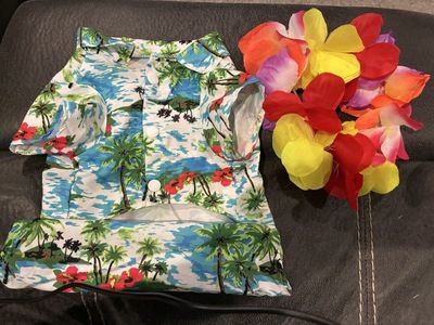 Hawaiian Luau Dog Shirt – Size Medium (Brand New Condition)