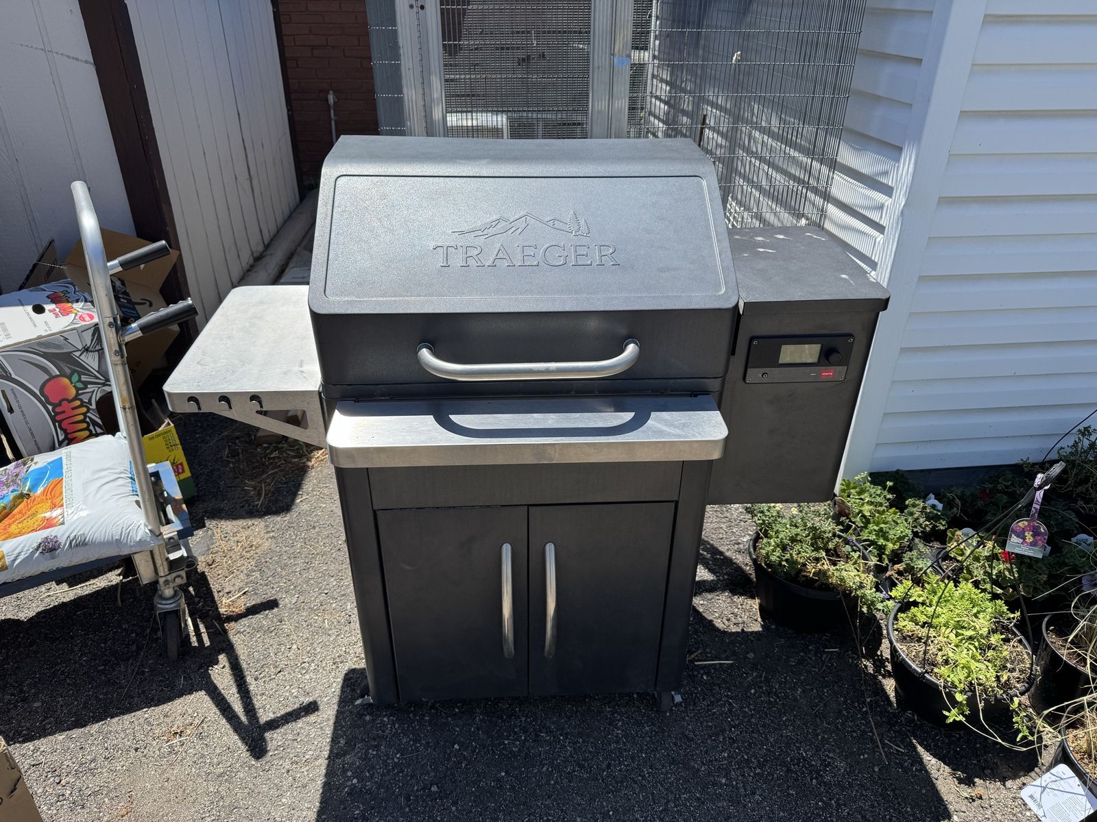 Traeger Pellet Grill - Used Condition with Cabinet Storage