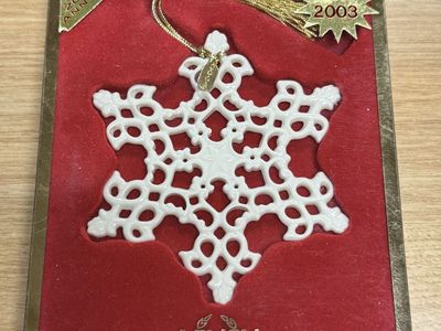 Lenox Annual 2003 Snow Fantasies Snowflake Christmas Tree Ornament New in Box