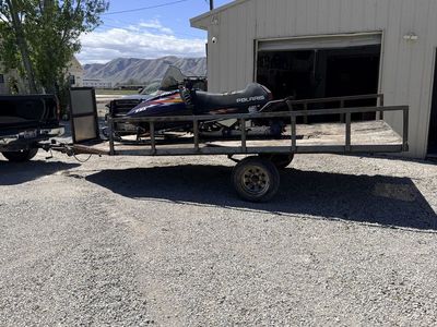 Snowmobile and trailer